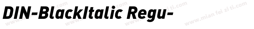 DIN-BlackItalic Regu字体转换